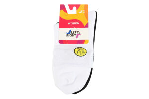 Носки женские Left&Right №110 36-38 белый/черный 2пары