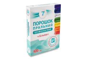 Порошок пральний безфосфатний для автоматичного прання Альпи 7 400г