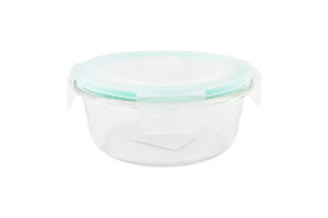 Контейнер д/зберігання 420мл скло круглий з кришкою KYYW453