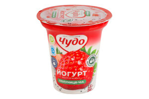 Йогурт 2.5% с наполнителем фруктовым Клубника-чиа Чудо ст 240г