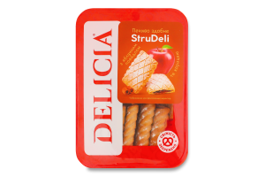 Печиво здобне з яблучним повидлом та корицею StruDeli Delicia лоток 150г