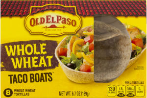 Old El Paso Whole Wheat Taco Boats - 8 CT