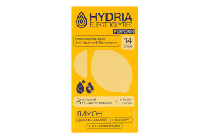 Добавка дієтична з підсолоджувачем Лимон Perform Electrolytes Hydria 14x4.7г