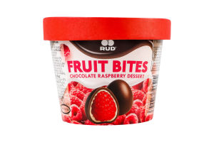 Малина замороженная в двух слоях шоколада белого и молочного Rud ст 140г