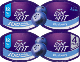 Dannon Light & Fit Zero Nonfat Yogurt Blueberry - 4 PK
