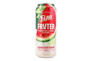 Пиво специальное 0.5л 4% пастеризованное со вкусом арбуза и мяты Fruter Белое Чернігівське ж/б