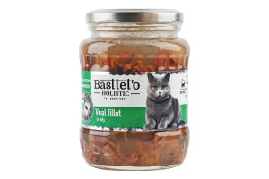 Корм д/котів шматочки філе телятини в желе 360г твіст/б Басттет"о