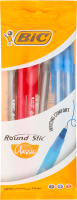 Ручка шариковая черный синий красный 1мм Classic Round stic BiC 6шт