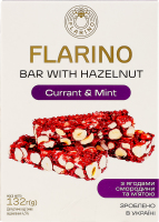 Батончик з фундуком, смородиною та м'ятою Flarino к/у 132г