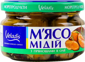 М'ясо мідій в олії з прянощами Veladis с/б 200г