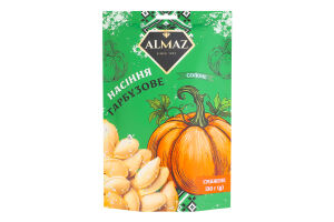 Семечки тыквенные жареные соленые Almaz д/п 130г