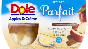 Dole Low Fat Parfait Apples & Creme - 4 CT