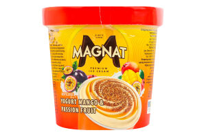 Морозиво зі смаком йогурту Манго-маракуя Magnat ст 350г