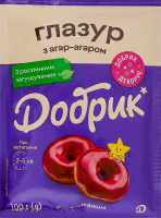 Глазур з агар-агаром зі смаком вишні рожева Добрик м/у 100г
