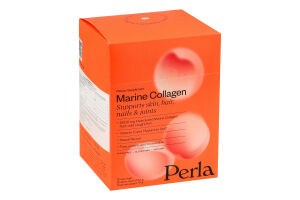 Дієтична добавка PERLA® Морський колаген зі смаком персика, 30 стіків по 5,7 г. З підсолоджувачем.