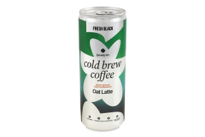 Напиток кофейный холодного настаивания на овсяной основе с подсластителем Oat latte Fresh Black ж/б 250мл