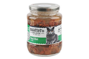 Корм д/котів шматочки філе телятини в желе 360г твіст/б Басттет"о