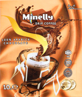 Кава Шоколад мелена смажена 10г в дріпах Мінеллі