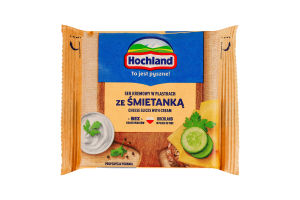 Сир плавлений 34% скибочки з вершками Hochland м/у 130г