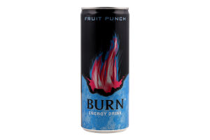 Напиток энергетический безалкогольный сильногазированный Fruit Punch Burn ж/б 250мл