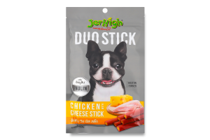 Ласощі д/собак Подвійні палички з м'ясом та сиром 50г Jerhigh