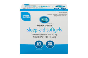 Smart Sense Maximum Strength Sleep-Aid Softgels Nighttime Sleep-Aid - 64 CT