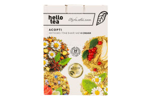 Чай цветочно-травяной листовой 4 вкуса Ассорти Hello Tea к/у 20шт