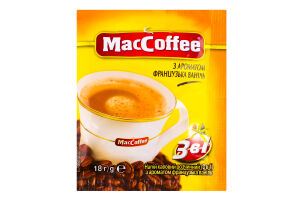 Напиток кофейный растворимый с ароматом французская ваниль 3в1 MacCoffee м/у 18г