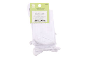 Шкарпетки Premier socks вис рубчик рюш білі р20-22