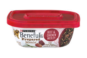 Purina Beneful Prepared Meals Dog Food Beef & Chicken Medley