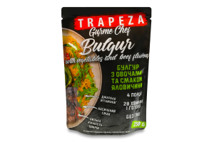 Смесь сухая пищевая Булгур с овощами и вкусом говядины Gurme chef Trapeza д/п 250г