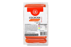 Сосиски зі скоринкою ТМ "1" 1с в/у 325г