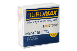 Блок бумаги для записей 80х80х30мм №BM.2232 Радуга Buromax 1шт
