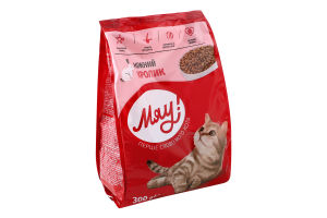 Корм сухой полнорационный для взрослых котов Нежный кролик Мяу! м/у 300г