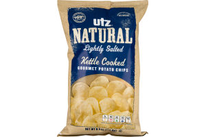 Utz Natural Gourmet Potato Chips Gluten Free Lightly Salted Kettle Cooked