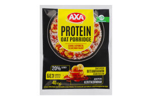 Каша овсяная протеиновая с бананом и вкусом карамели с подсластителями Axa м/у 40г