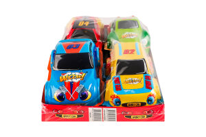 Машинка пластикова для дівчинки та хлопчика з цукерками та сюрпризом Sport car Wooow п/у 50г в асорт