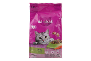 Корм сухий повнораціонний для дорослих котів З ягням Whiskas м/у 300г