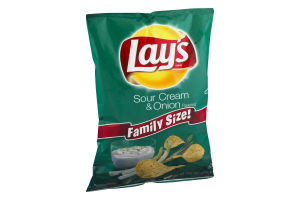 Lay's Sour Cream & Onion Potato Chips Family Size
