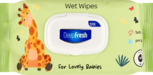 Серветки вологі дитячі Little Lamb 120шт з клапаном Deep Fresh