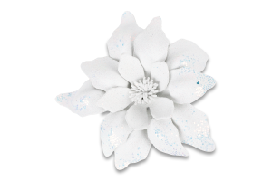 Підвіска новорічна Різдвяник біла 16см КМ