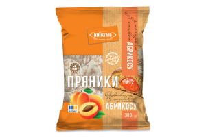 Пряники з начинкою зі смаком абрикосу Фруктовий сад Київхліб м/у 300г