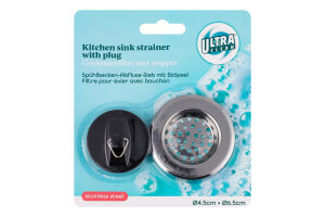 Комплект №170485460 Ситечко для раковины + заглушка Ultra Clean 1шт