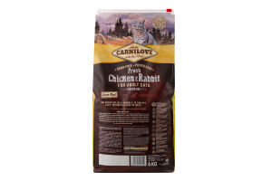 Корм д/котів Фреш з куркою та кроликом сухий 6кг Карнілав