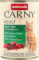 Корм д/котів з яловичиною олениною та брусницею 400г ж/б Карні