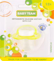 Пустышка Baby Team ортодонтич силикон с колп 0м+