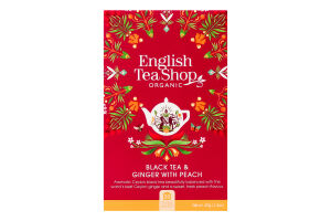 Чай чорний English Tea Shop імбир-персик органіч
