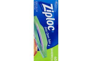 Ziploc Easy Open Tabs Sandwich Bags - 40 CT