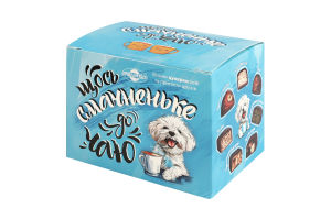 Цукерки глазуровані кондитерською глазур'ю Щось смачненьке до чаю Пригощайся к/у 280г