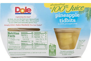 Dole Pineapple Tidbits - 4 CT